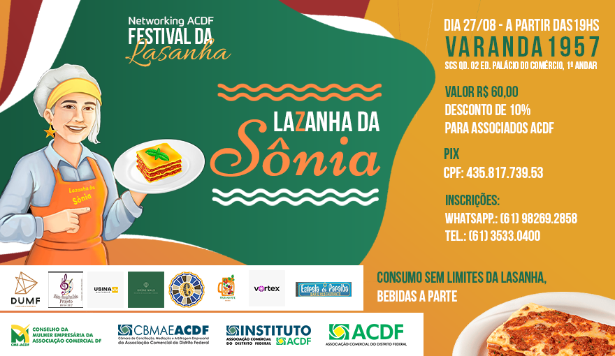 Festival da Lasanha - Lazanha da Sônia mês de agosto